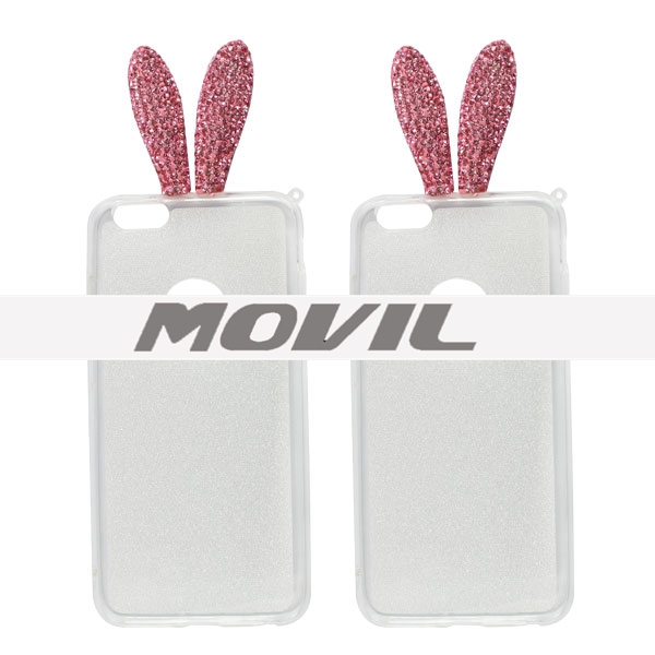 NP-2672 Conejito orejas suave de TPU para Apple iPhone 6 Plus-3